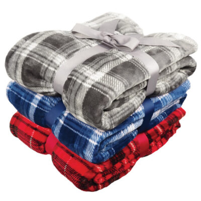 Flannel Plush Plaid Blanket-1