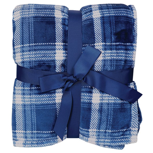Custom Flannel Plush Plaid Blanket - 1