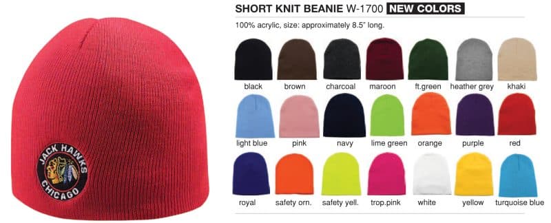 Custom Short Knit Beanie Hat - 2