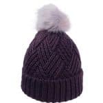 Custom Cable Knit Beanie w/Faux Fur Pom - 1