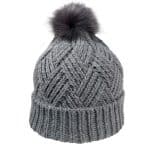 Custom Cable Knit Beanie w/Faux Fur Pom - 5