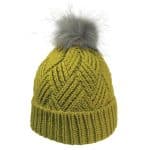 Custom Cable Knit Beanie w/Faux Fur Pom - 7