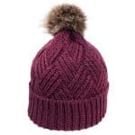Custom Cable Knit Beanie w/Faux Fur Pom - 8