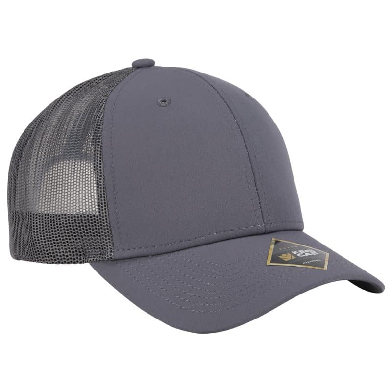 Custom Crest 6-Panel Sustainable Fabric Trucker Cap - 4