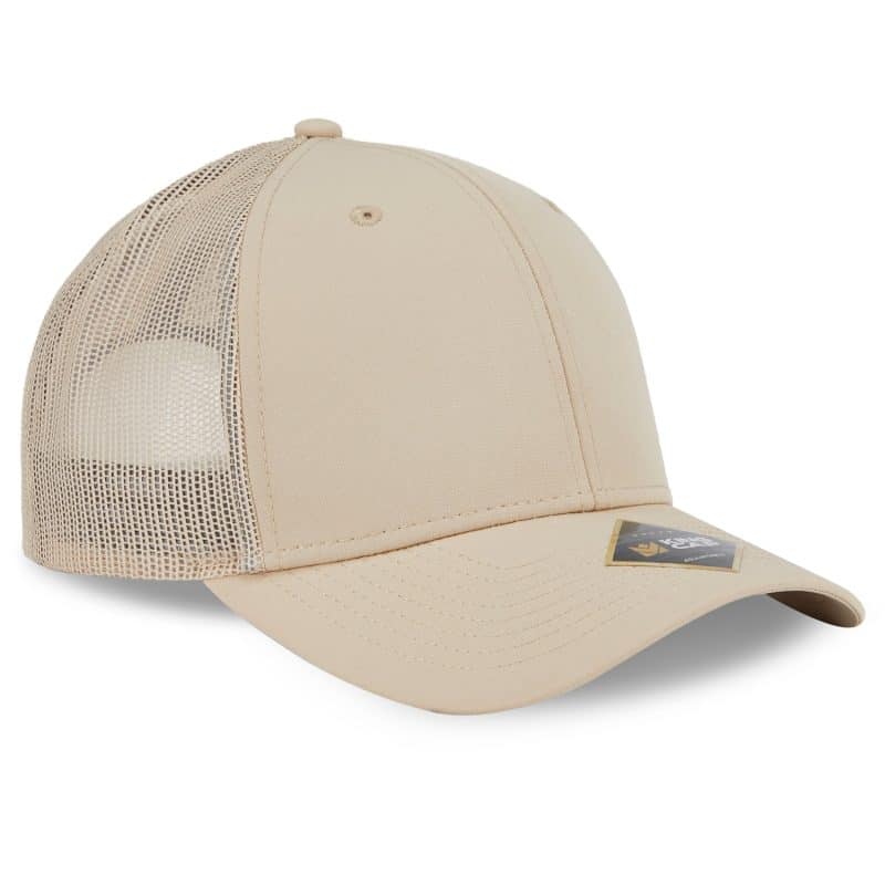 Custom Crest 6-Panel Sustainable Fabric Trucker Cap - 7