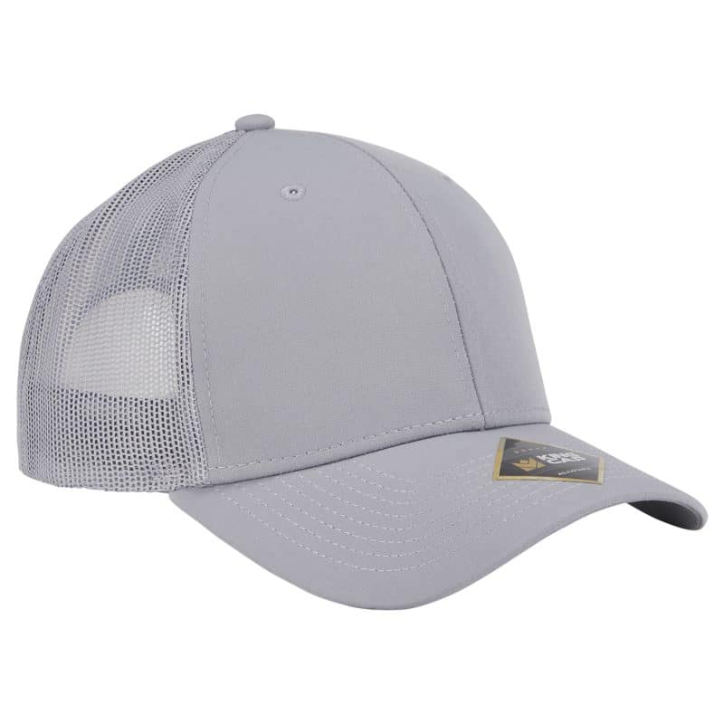 Custom Crest 6-Panel Sustainable Fabric Trucker Cap - 8