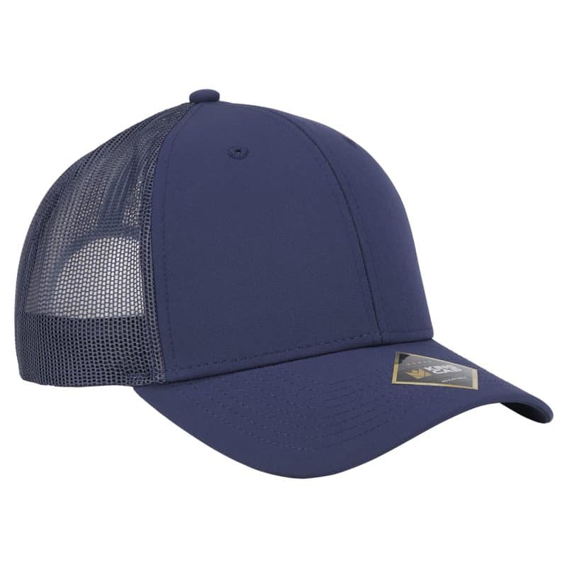 Custom Crest 6-Panel Sustainable Fabric Trucker Cap - 9